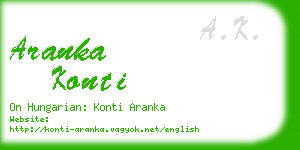 aranka konti business card